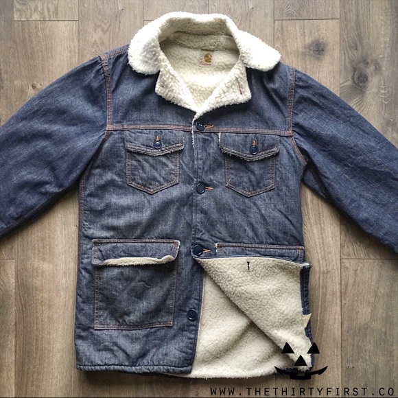 Carhartt Other - **SOLD** Vintage Carhartt Sherpa Denim Barn Coat